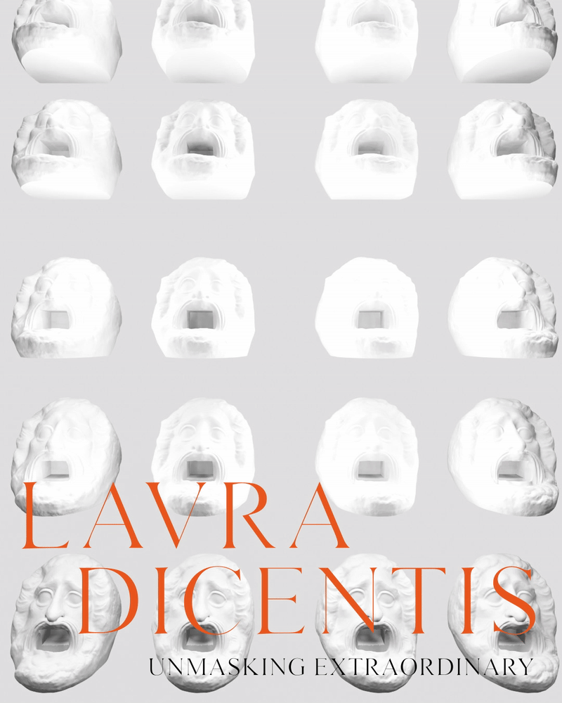 Animated poster with rotating Lavra Dicentis heads and bold red title